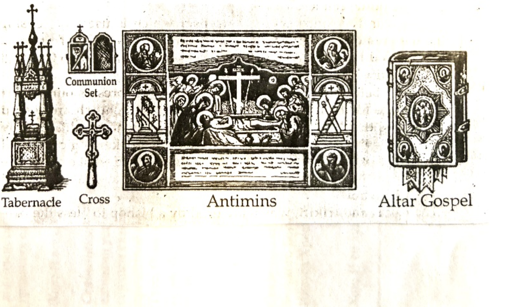 The Antimins of an Orthodox Altar