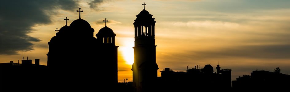 A picture of the an Eastern Orthodox Church.